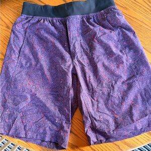 Lululemon Black and Purple Speckled Shorts